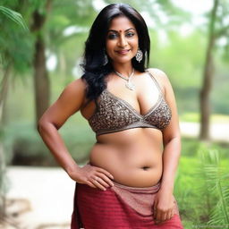 A beautiful Indian woman who is 48 years old and 5 feet tall