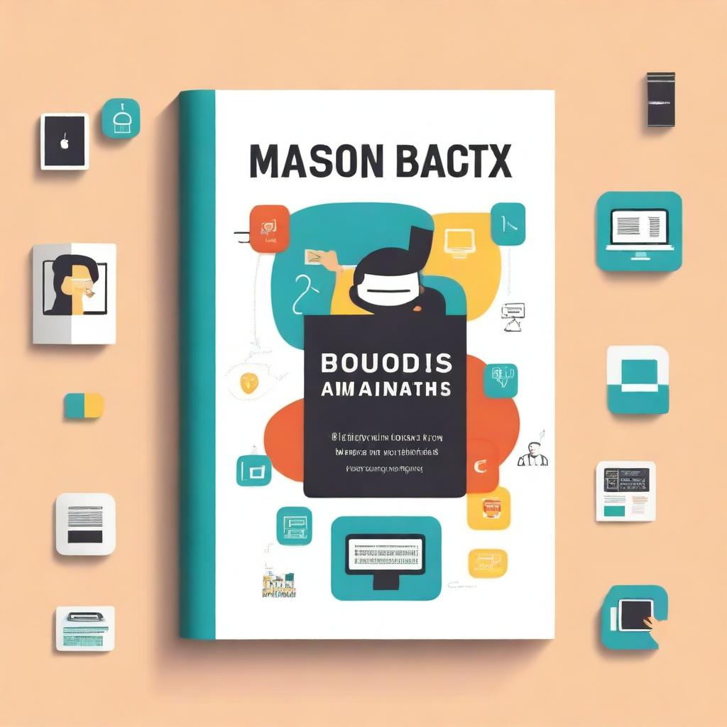 An inspiring and modern book cover for a guide on student startups in the tech industry