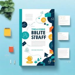 An inspiring and modern book cover for a guide on student startups in the tech industry