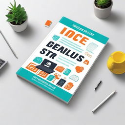 An inspiring and modern book cover for a guide on student startups in the tech industry