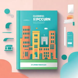 A vibrant book cover for a guide on students building startups on campus