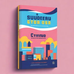 A vibrant book cover for a guide on students building startups on campus