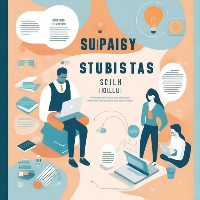 A motivational book cover for a guide on students building startups