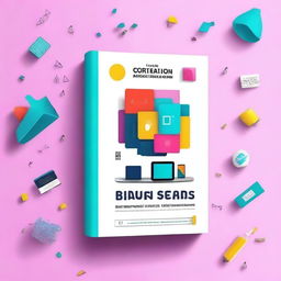 A vibrant and modern book cover for a guide on students building tech startups