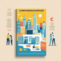 A modern and inspiring book cover for a guide on students starting companies from campus