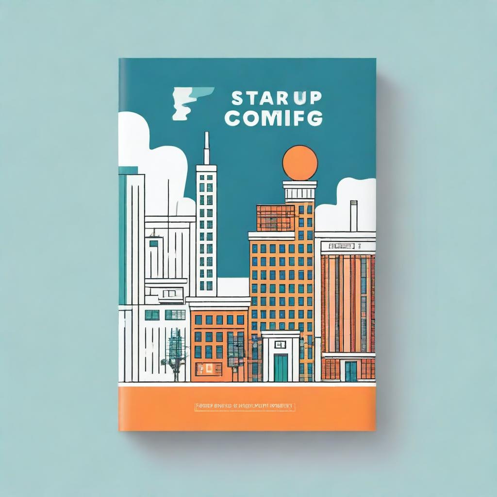 A contemporary book cover for a guide on creating a startup company from a university campus