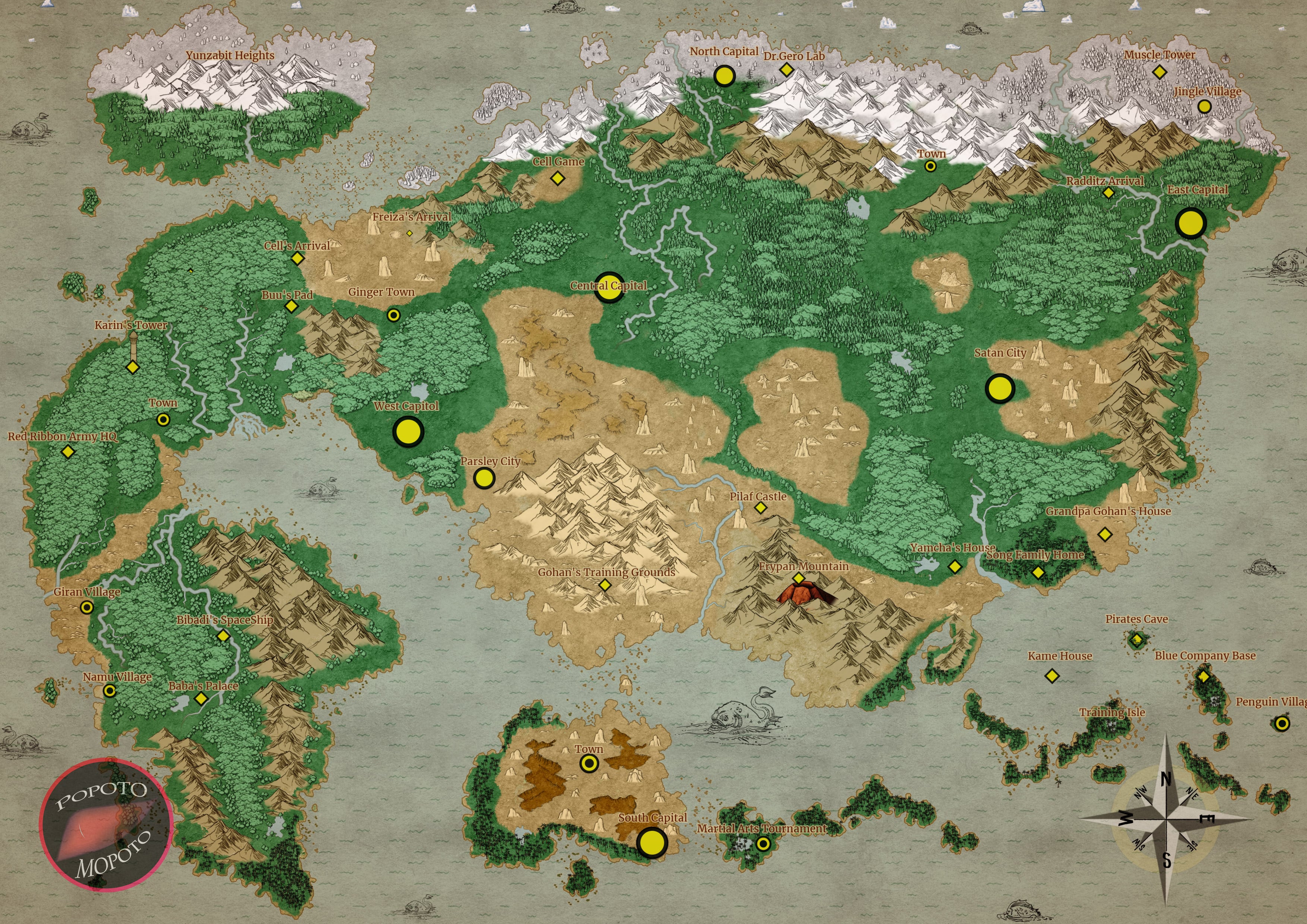 Test your knowledge of the vast and diverse world of Dragonball! From iconic locations to hidden gems, see how well you know the geography of this epic universe.