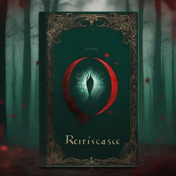 A dark green and red renaissance fantasy book cover featuring an eclipse symbol