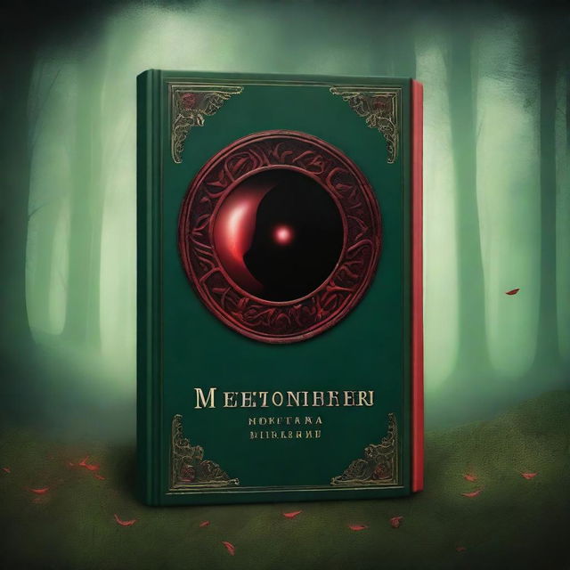 A dark green and red renaissance fantasy book cover featuring an eclipse symbol