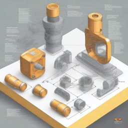 A detailed illustration of NX CAM Fundamentals, showcasing various aspects of the software, including CAM programming, tool path generation, and CNC machine simulation