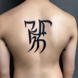 A tattoo design featuring the name '王秦珂' in an elegant and artistic font