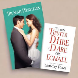 Create a book cover for the title 'Truth or Dare Scandal' featuring a married couple