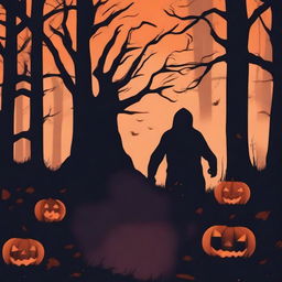 Create a realistic horror book cover with an October theme