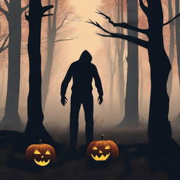 Create a realistic horror book cover with an October theme