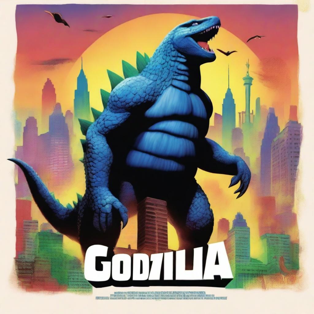 A movie poster for Disney Pixar's "Godzilla"