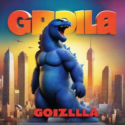 A 3D rendered movie poster for Disney Pixar's "Godzilla"