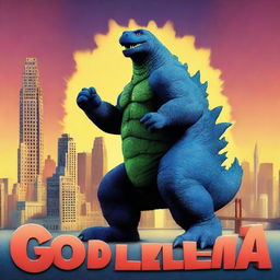 A 3D rendered movie poster for Disney Pixar's "Godzilla"