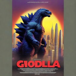 A 3D rendered movie poster for Disney Pixar's "Godzilla"