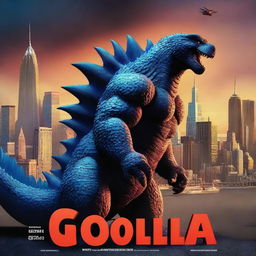 A 3D rendered movie poster for Disney Pixar's "Godzilla"