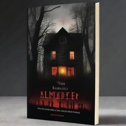 Create a disturbing, violent, terrifying, and horrifying book cover for a horror novel based in October