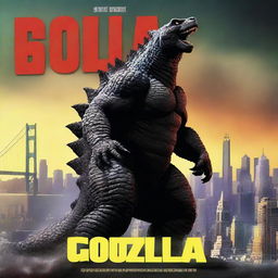 A 3D rendered movie poster for Disney Pixar's "Godzilla"