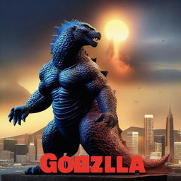 A 3D rendered movie poster for Disney Pixar's "Godzilla"