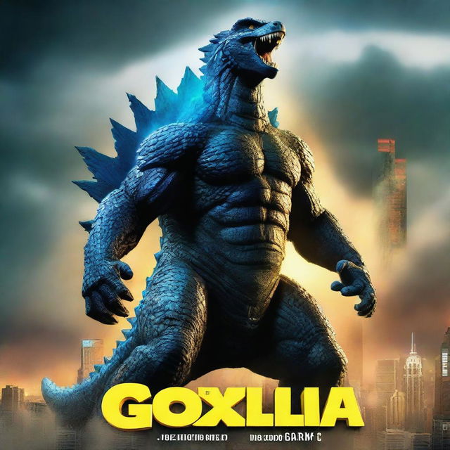 A 3D rendered movie poster for Disney Pixar's "Godzilla: King of the Monsters"