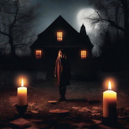 Create a disturbing, violent, terrifying, and horrifying image set in October