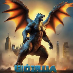 A 3D rendered movie poster for Disney Pixar's "Godzilla: King of the Monsters"