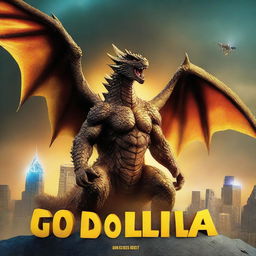 A 3D rendered movie poster for Disney Pixar's "Godzilla: King of the Monsters"