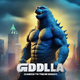 A 3D rendered movie poster for Disney Pixar's "Godzilla: King of the Monsters"