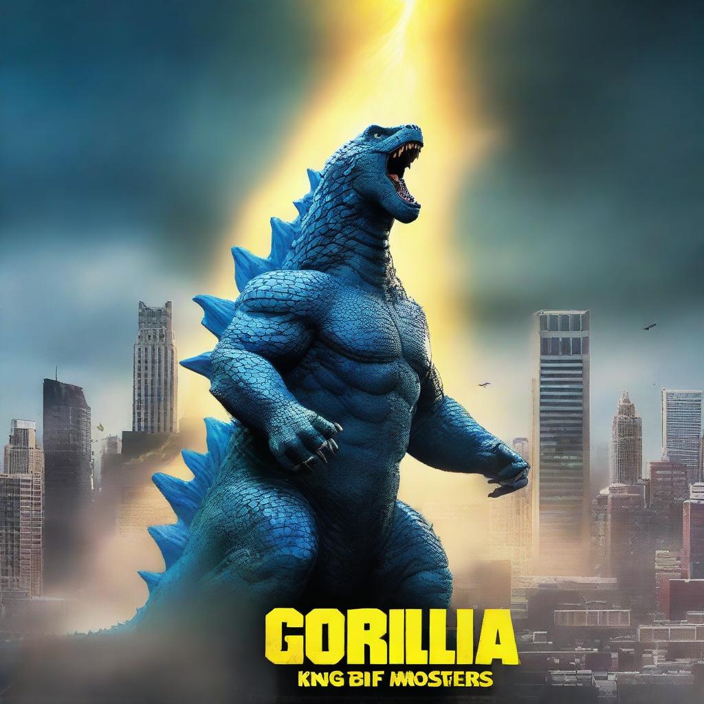 A 3D rendered movie poster for Disney Pixar's "Godzilla: King of the Monsters"