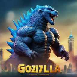 A 3D rendered movie poster for Disney Pixar's "Godzilla: King of the Monsters"