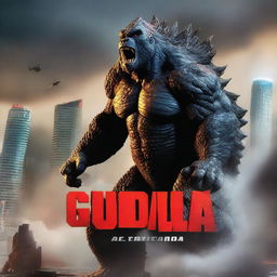 A 3D rendered movie poster for Disney Pixar's "Godzilla vs