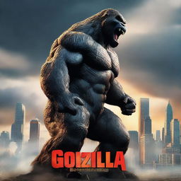 A 3D rendered movie poster for Disney Pixar's "Godzilla vs