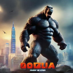 A 3D rendered movie poster for Disney Pixar's "Godzilla vs