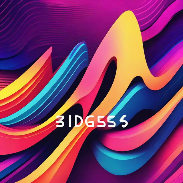 Create a thumbnail with an abstract design of sound waves and psychedelic visual effects