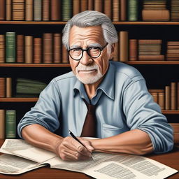 Create a detailed portrait of Gregg Olsen, the famous author, in a realistic style