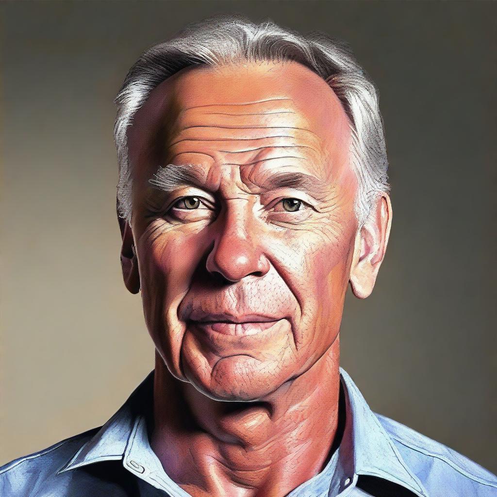 Create a detailed portrait of Gregg Olsen, the author, in a realistic style