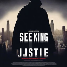 Create a movie poster for a film titled 'Seeking Justice'