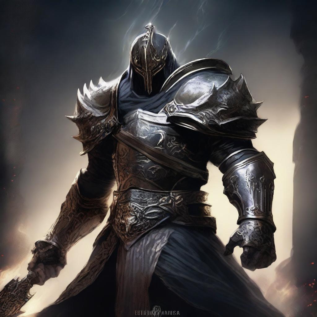 Create an image of Starscourge Radahn, the imposing and legendary character from Elden Ring