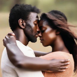 A white man with a sword scar on his left eye hugging a brown-skinned woman