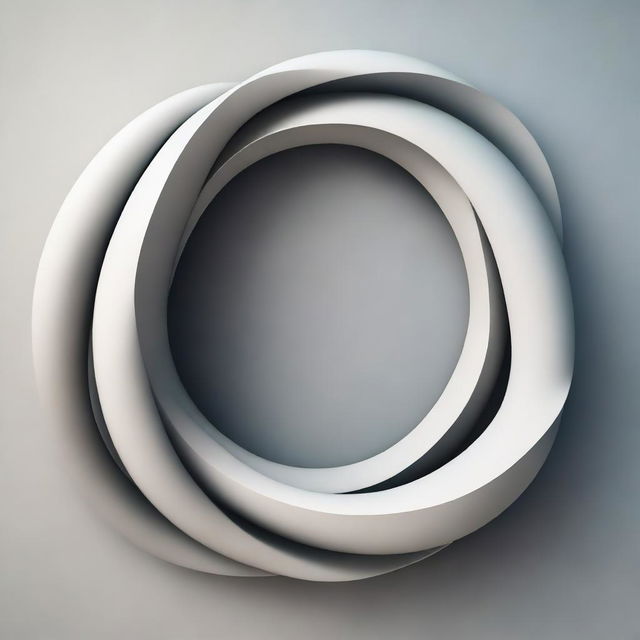 An abstract representation of a loop, emphasizing the concept of endless repetition