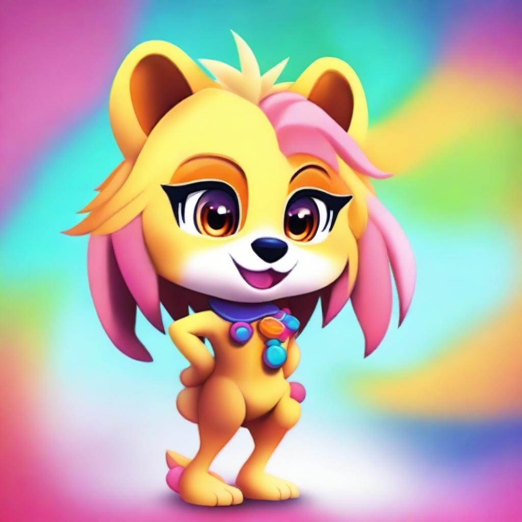 Create an image of a furry character named Chica