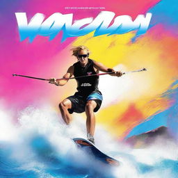 Create a movie cover for 'Walls of Spray', a waterskiing movie