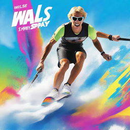 Create a movie cover for 'Walls of Spray', a waterskiing movie