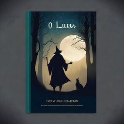 Create a book cover for a novel titled 'O Feitiço da Lua'