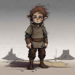 A Lightfoot Halfling from the grasslands, who has experienced war and destruction in his home