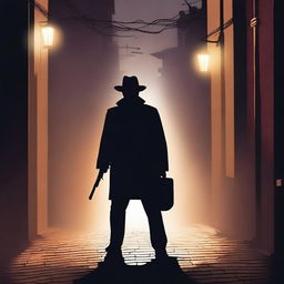 Create a book cover for a mystery novel titled 'Sussurros na Escuridão'