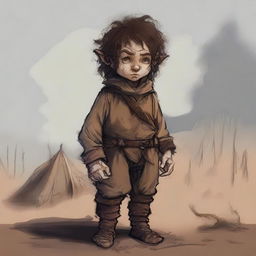 A Lightfoot Halfling from the grasslands, who has experienced war and destruction in his home